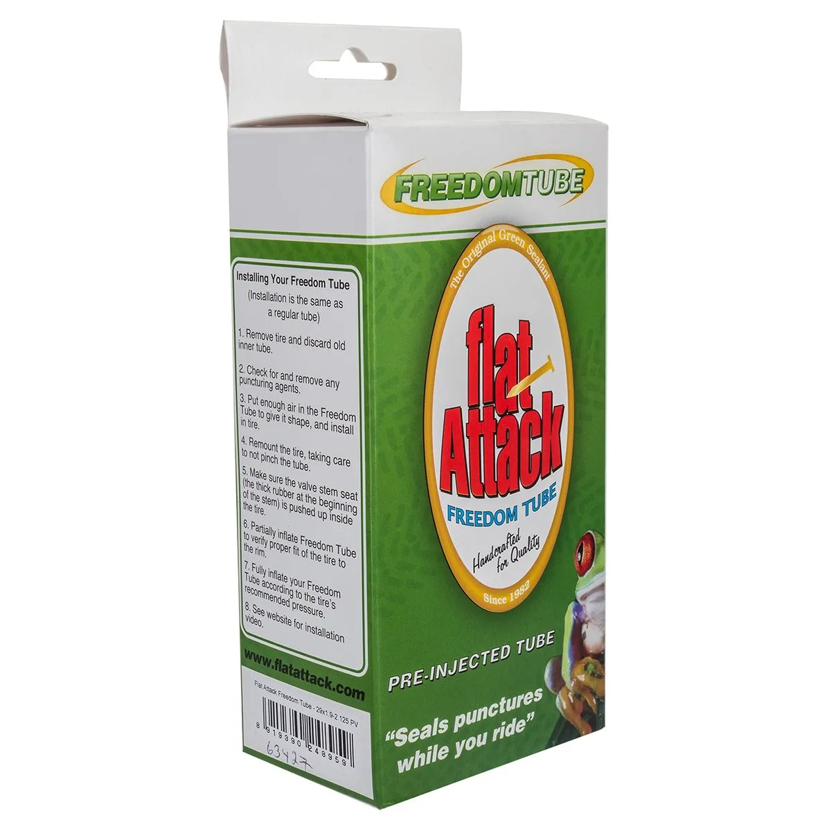 Flat Attack Tube 29x1.9-2.125 Presta Valve - High-Quality, Environmentally Safe, 5-Year Flat-Free Guarantee
