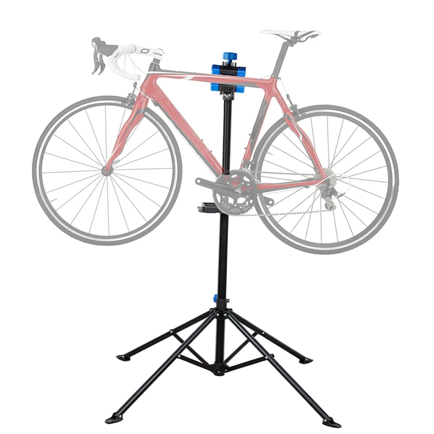 Flexzion Adjustable Bike Repair Stand, 41'-75' Lightweight Maintenance Workstation with Tool Tray