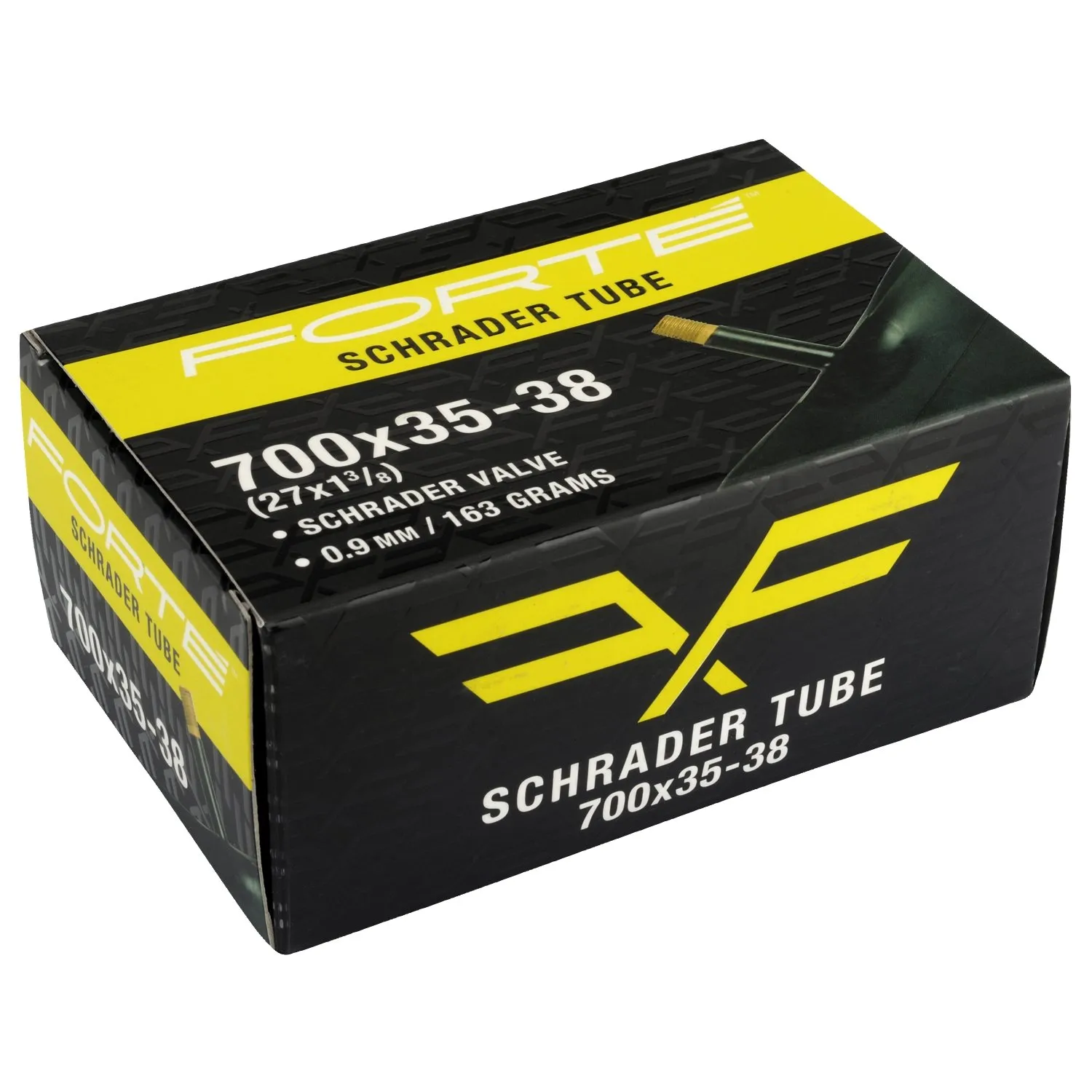 Forte Road Schrader Tube 700c x 35-38 - Durable Butyl Rubber for Reliable Performance