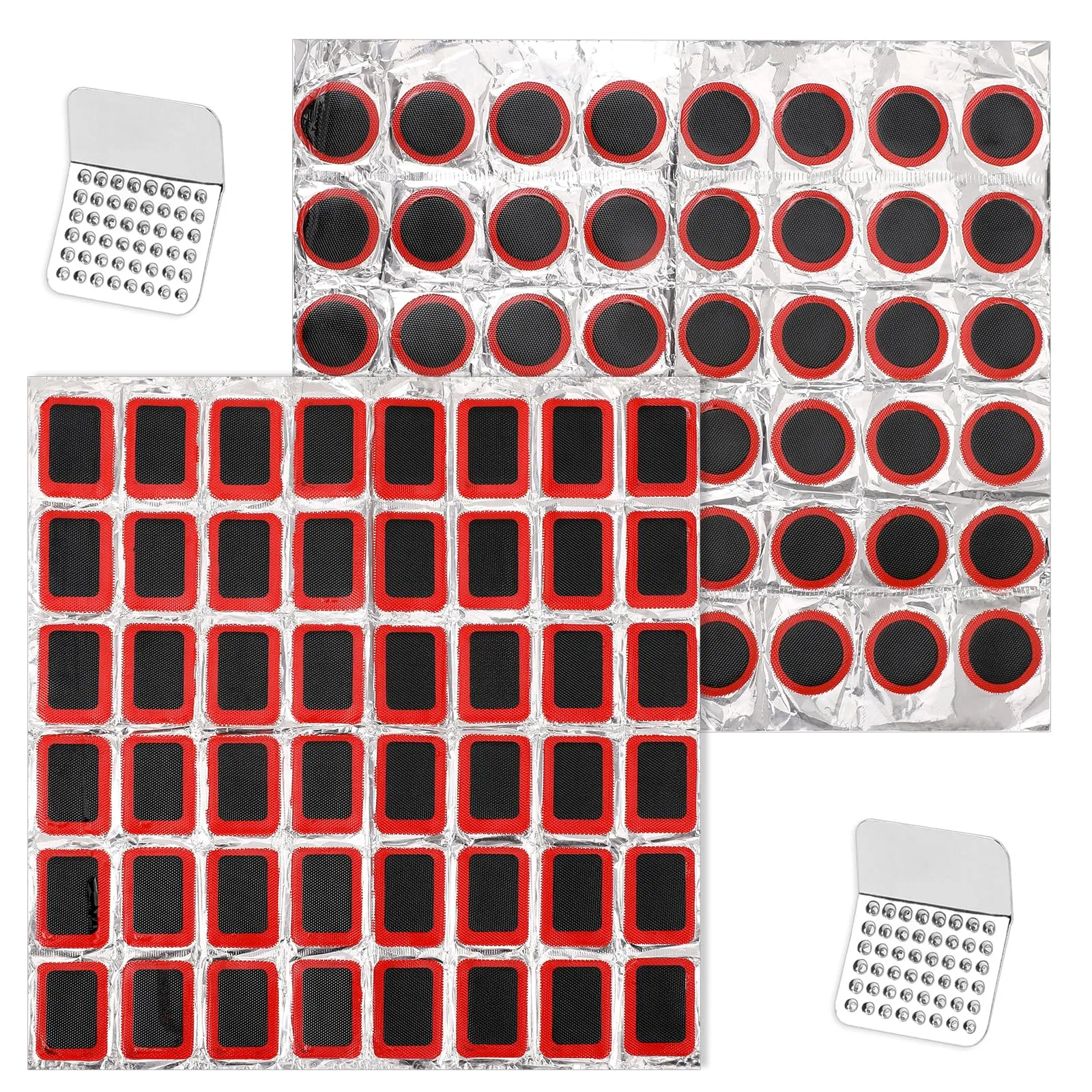 Giantree 96 Pcs Bike Tire Patch Kit, Lightweight Puncture Repair with Metal Grinding Tools
