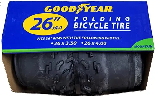 Goodyear 26x4.0 Black Tire - Knobby Tread for Extra Traction & Easy Obstacle Navigation