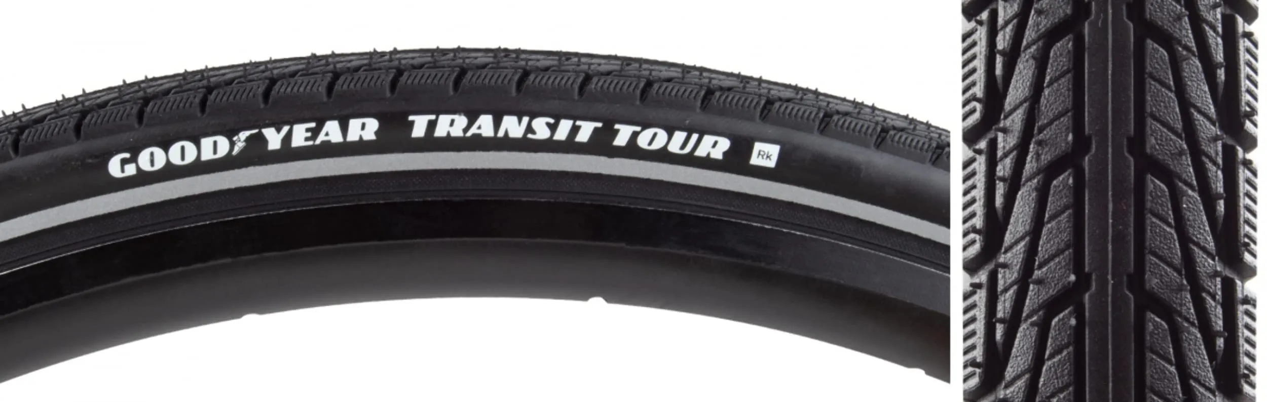 Goodyear Transit Tour 700x50 Clincher Wire Black/Black Reflective Road Tire