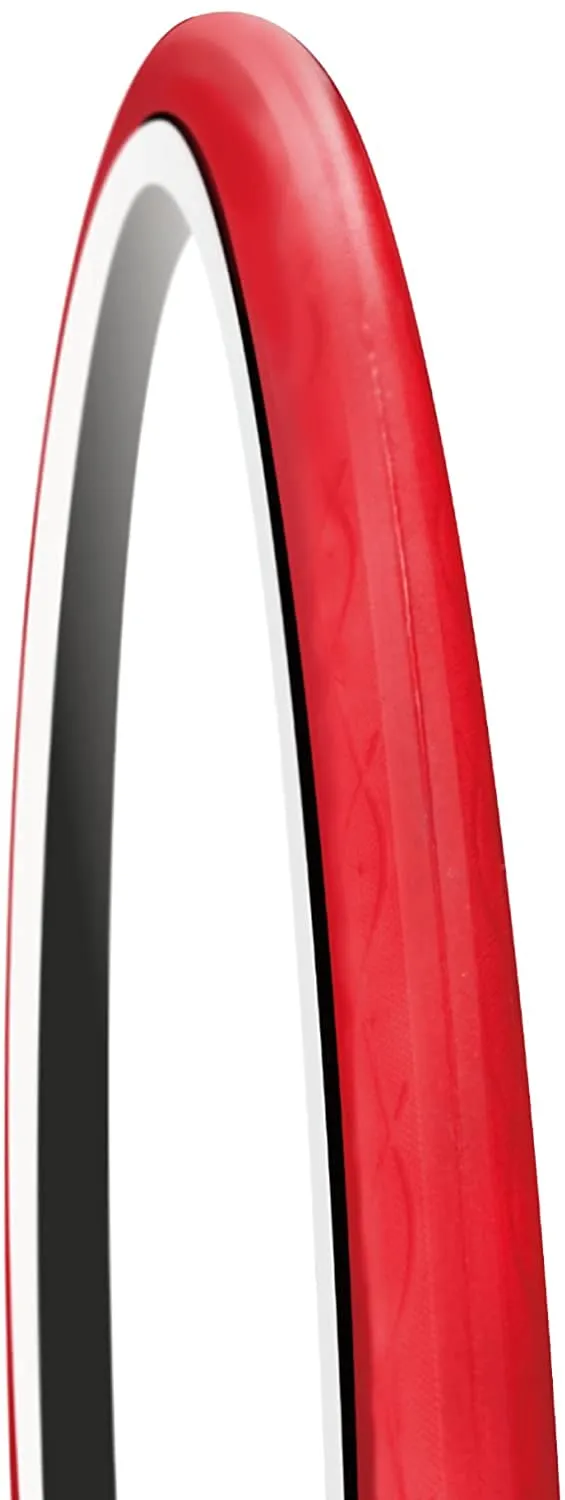 GORIX 700x23c Indoor Bike Trainer Tire - Noise Reduction, Red, Long-Lasting Wear Resistance