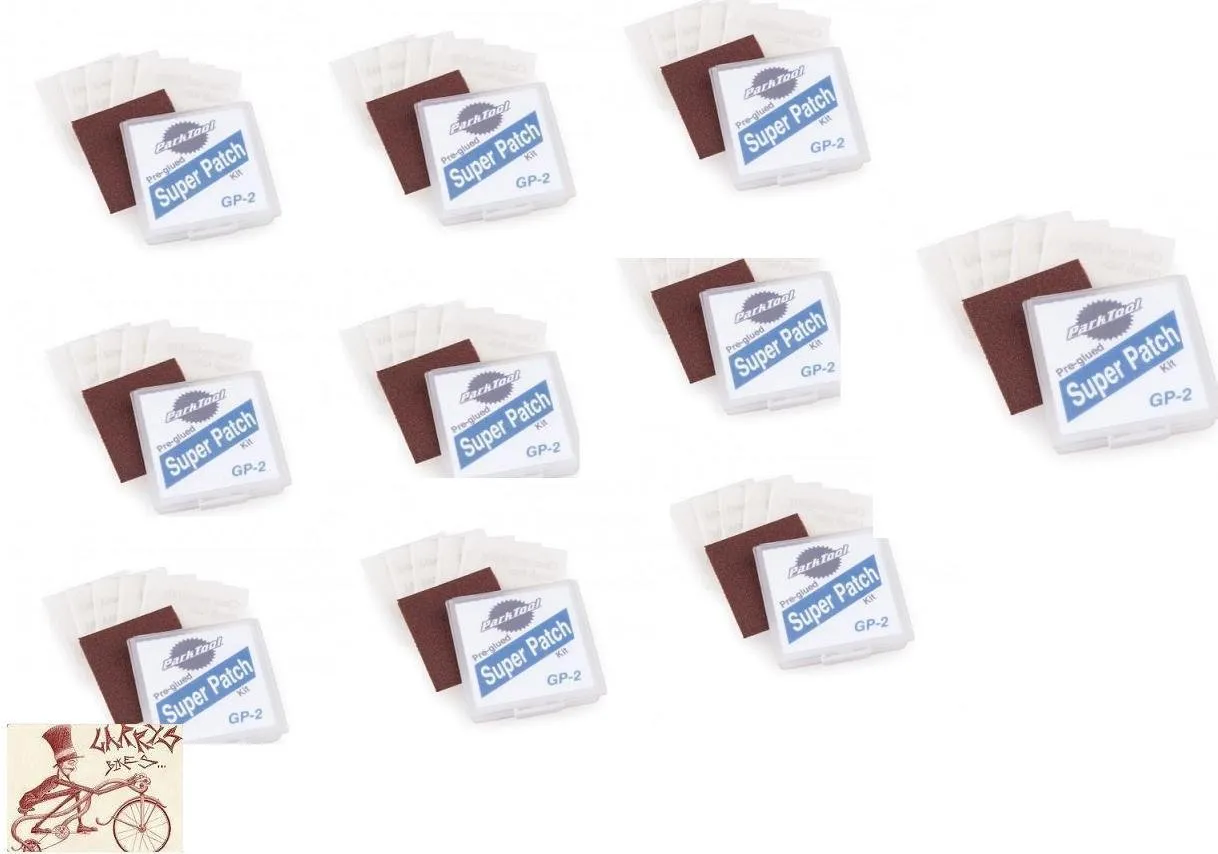 GP-2 Glueless Bicycle Patch Kits - 10 Packs by Park Tool - Essential Repair Solution for Cyclists