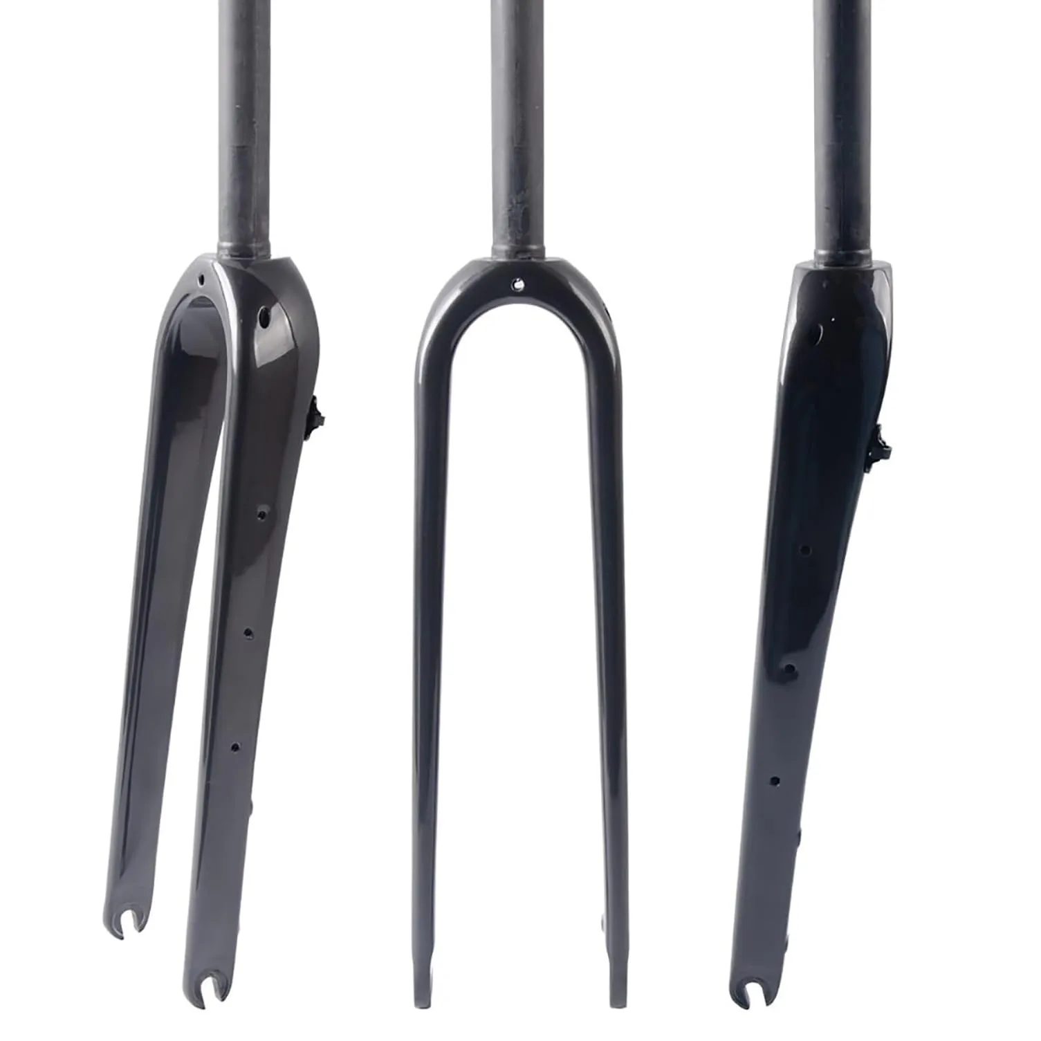 Gravel Fork 700C Carbon Fiber Road Bike Rigid Fork Matte Black Straight Tube 9mm Disc Brake