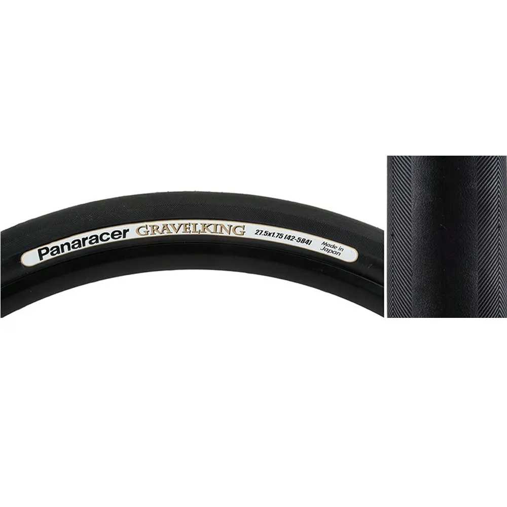 GravelKing Slick Folding Gravel Tires 27.5x1.75 Black/Black - Versatile Cycling Solution