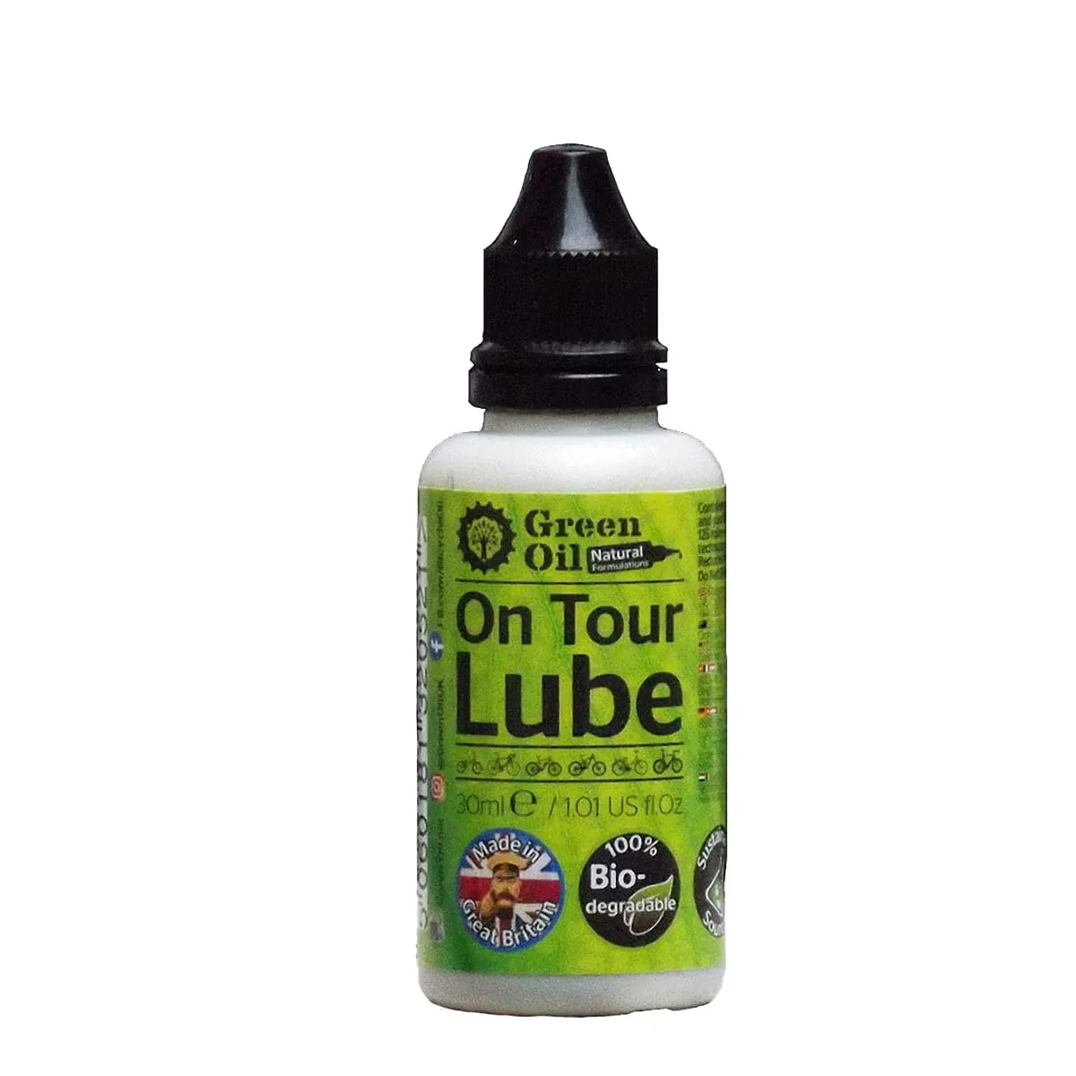GREEN OIL On Tour Cycle Chain Lube 30ml - Biodegradable, Eco-Friendly, Skin Safe, Wet & Dry Performance