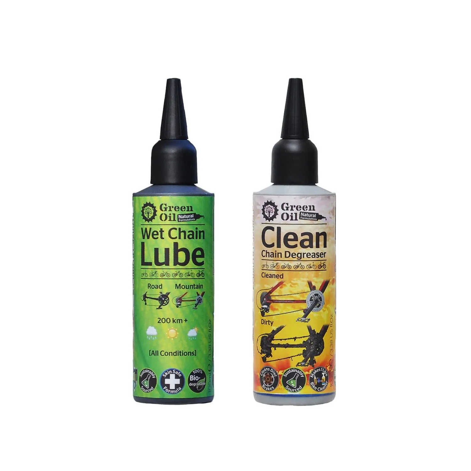 GREEN OIL Saver Bundle: Wet Chain Lube & Degreaser Jelly 100ml