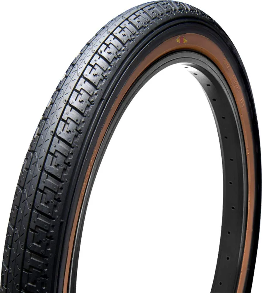 GT LP-5 Heritage Tire 20x1.75 Black/Tan - Smooth Rolling & Rugged for Trails, Max 60 PSI