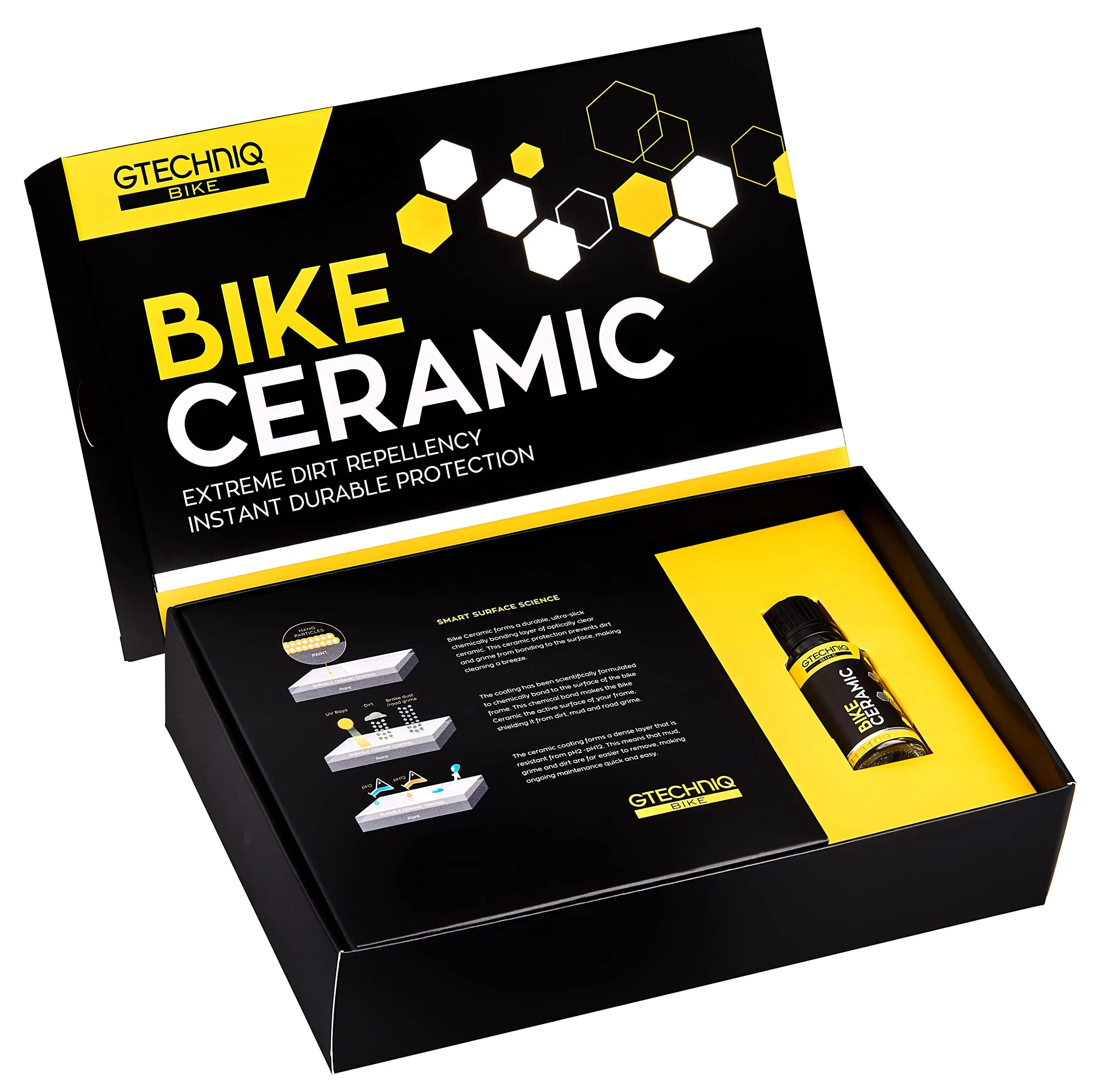 Gtechniq Bike Ceramic Paint Protection Kit - 100ml Frame Prep Spray, 15ml Ceramic Protector