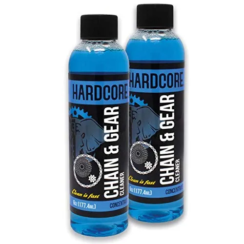 HARDCORE Chain & Gear Cleaner Concentrate Refill - 6 oz (2 Pack) for Bike Maintenance