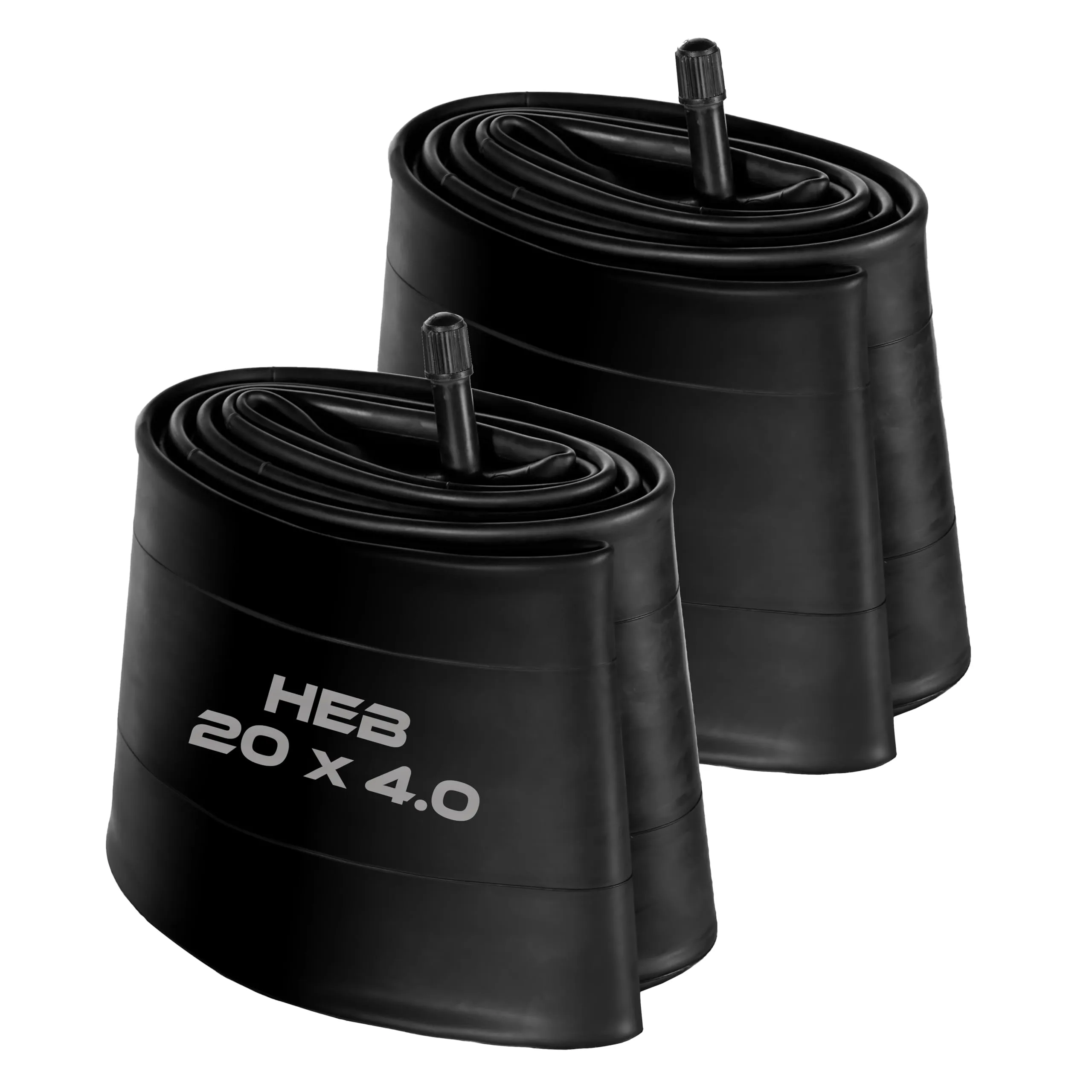 Heavy Duty 20x4 Bike Tube - Puncture Resistant Inner Tube for Ebikes and MTB Tires (Qty 2)