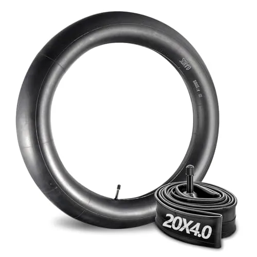 Heavy Duty 20x4 Inner Tube with 32mm Schrader Valve for Mountain and Fat Bikes - 2 Pack