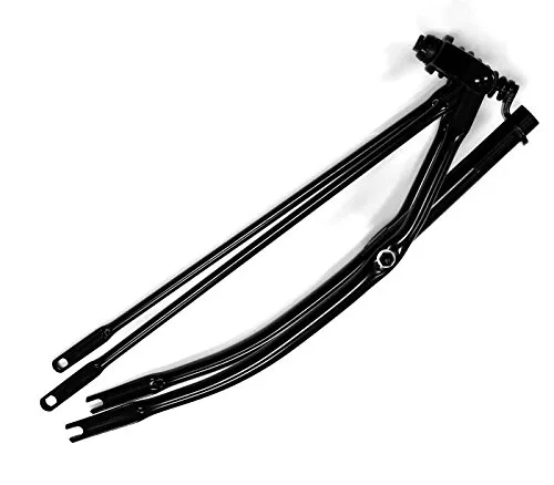 Heavy Duty 26 Inch Black Springer Fork - Durable Suspension Fork for Cruiser & Fat Bikes