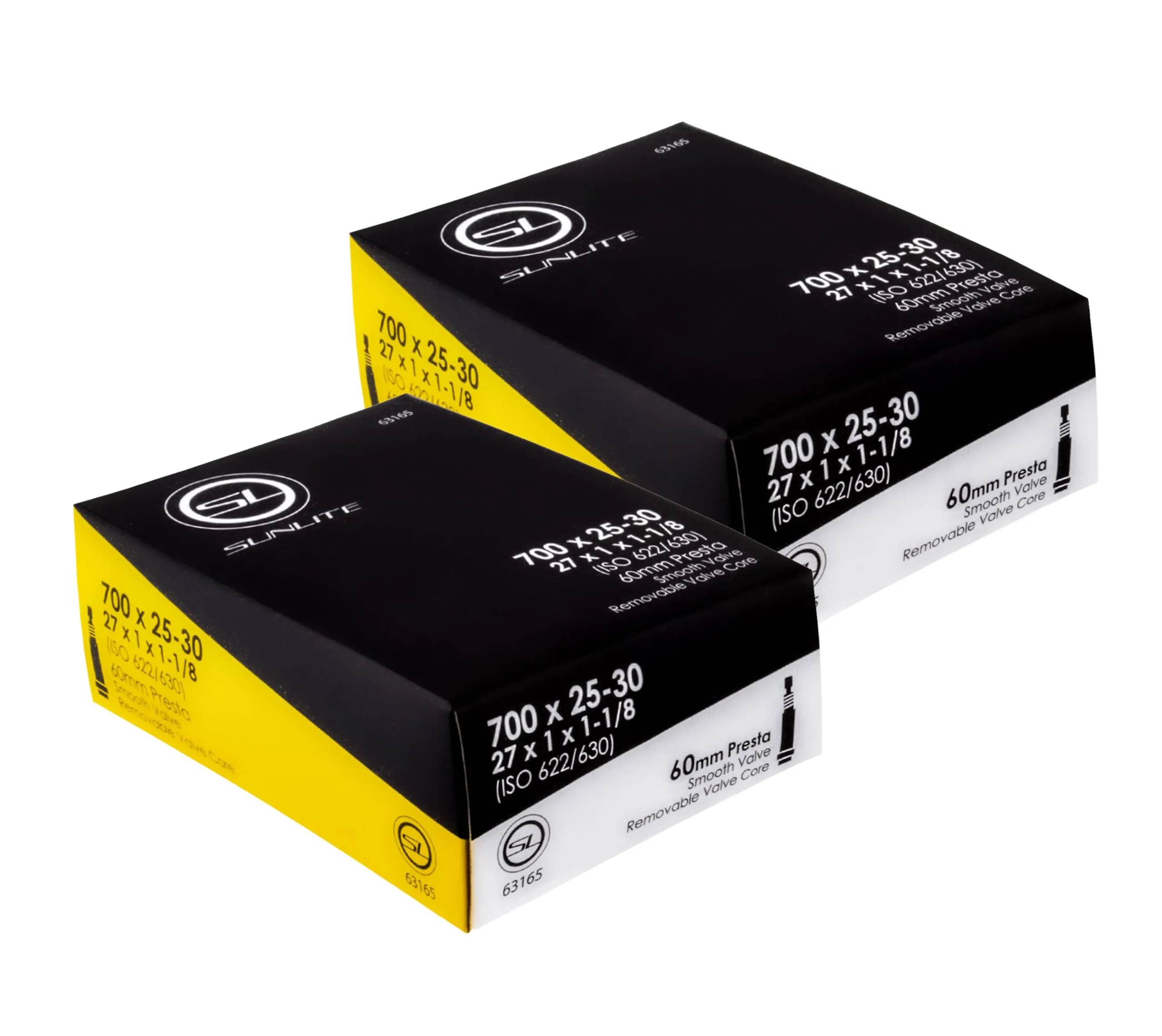 High-Performance 700x25-30 Tube with 60mm Presta Valve - 2 Pack for Fixie, Road, and Hybrid Bikes