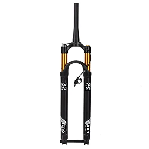 High-Performance HIMALO Mountain Bike Air Fork 27.5' Black Gold - 100mm Travel, Remote Lockout