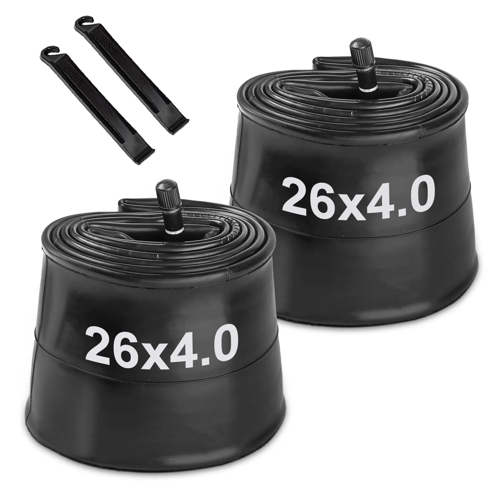 Hycline Fat Bike Inner Tube 20/26x4.0 Inch 2-Pack with 32mm Schrader Valve - Premium Butyl Rubber
