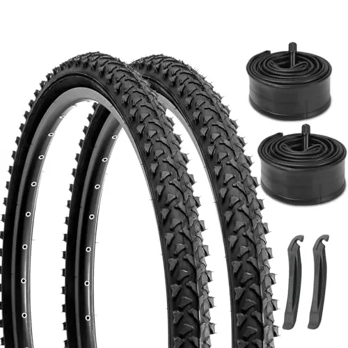 Hycline Mountain Bike Tires Set 26x1.95 inch - Durable Puncture Guard for Superior Traction