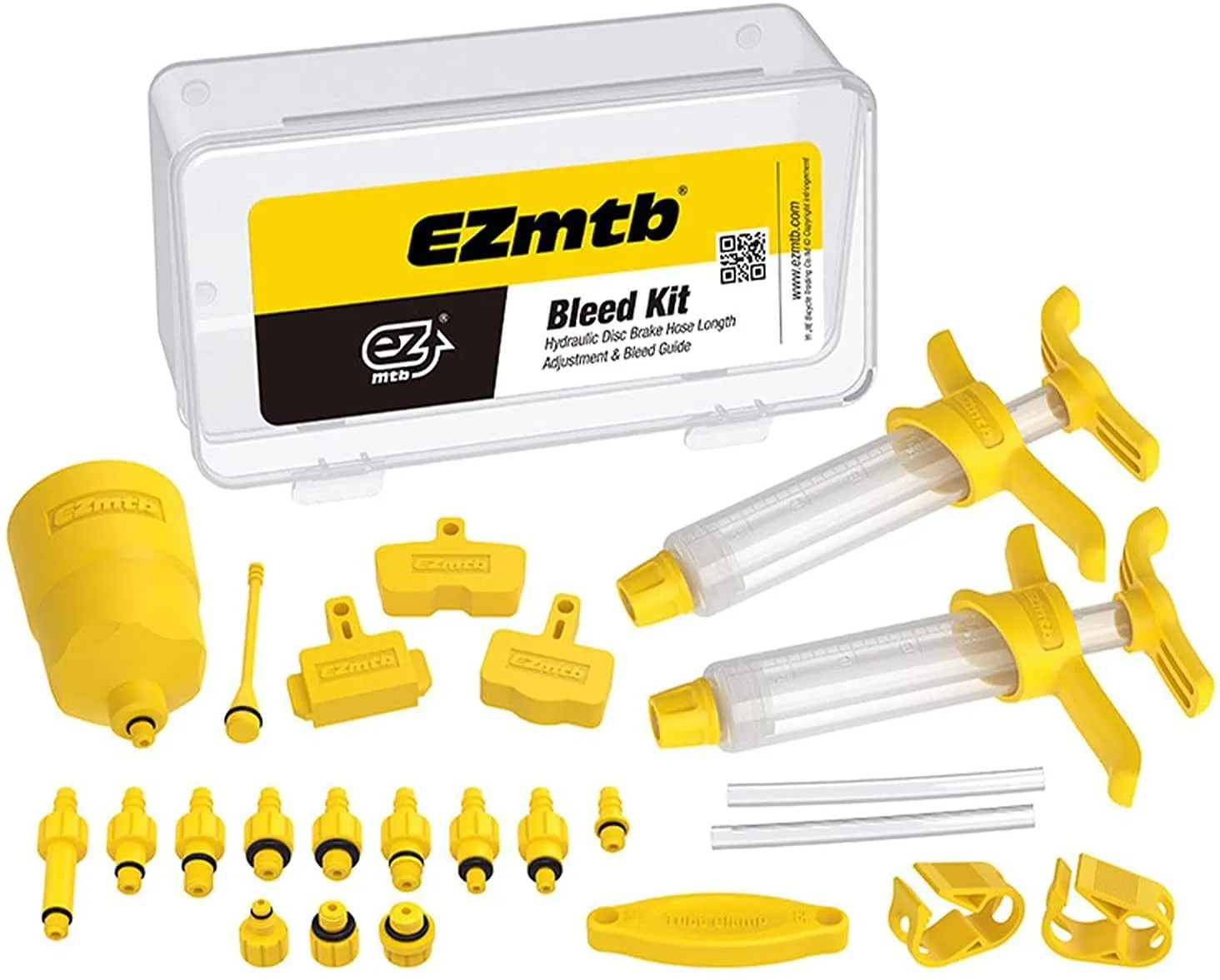 Hydraulic Bicycle Brake Bleed Kit for Shimano, MAGURA, TEKTRO, SRAM - 10 Adapters Included