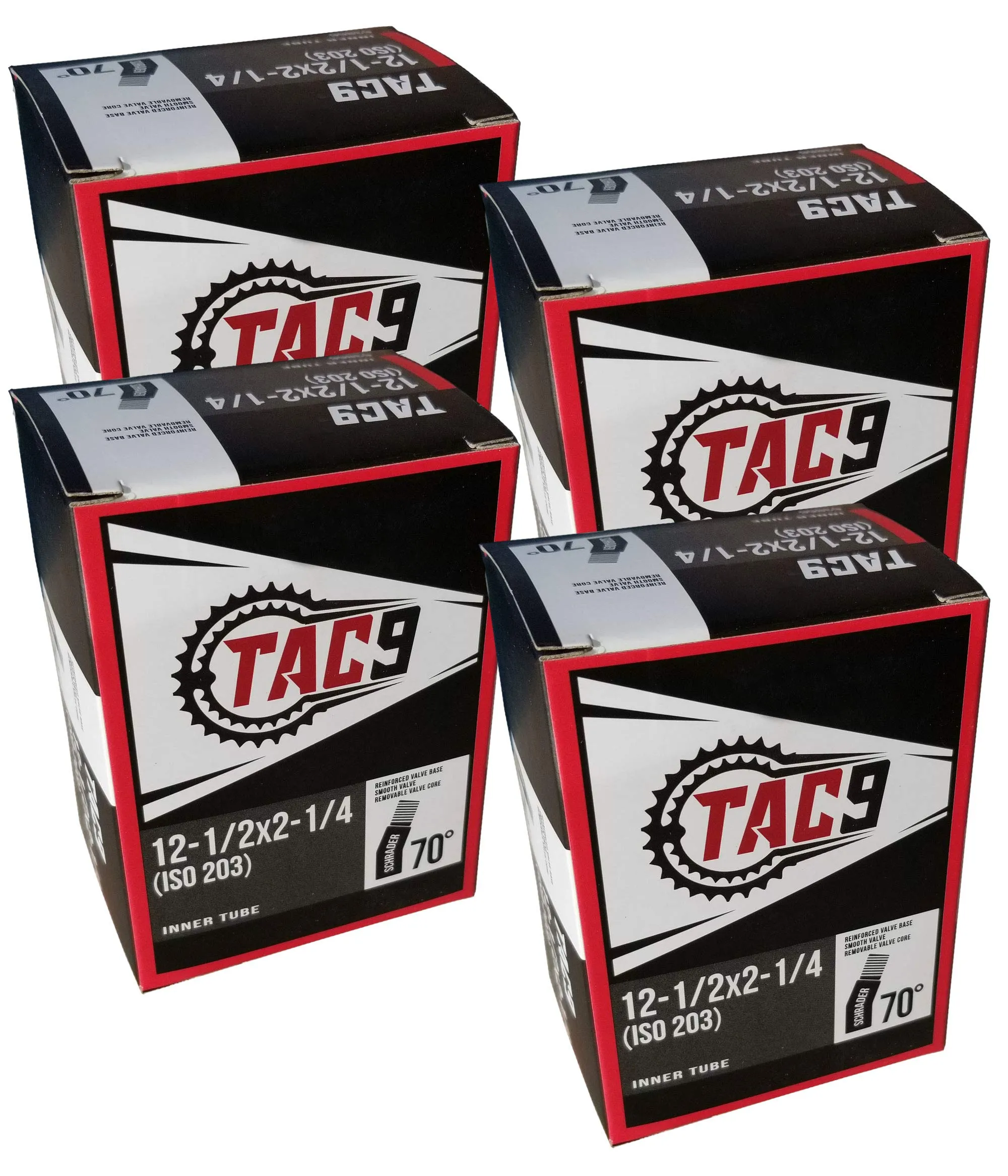 Inner Tube 12-1/2' x 2-1/4' with 70 Degree Angled Valve for Stroller, Kids Bike, Trailer Use
