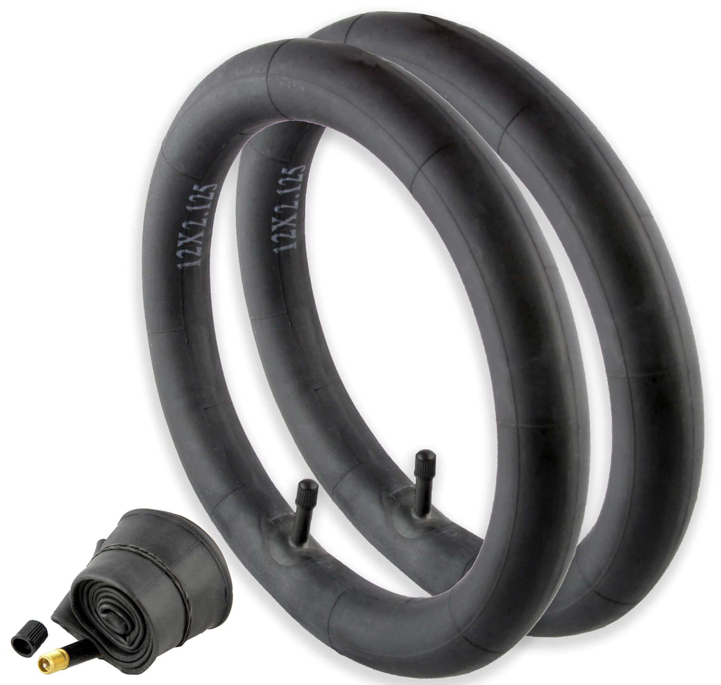 Inner Tube 2 Pack for BOB Strollers, Razors and Bikes 12.5' x 2.25' with Schrader Valve