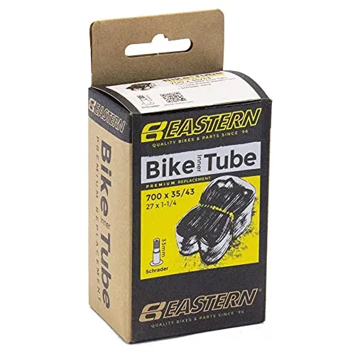 Inner Tube 700x35C/43C with Schrader Valve - Durable Black Rubber for Bicycles