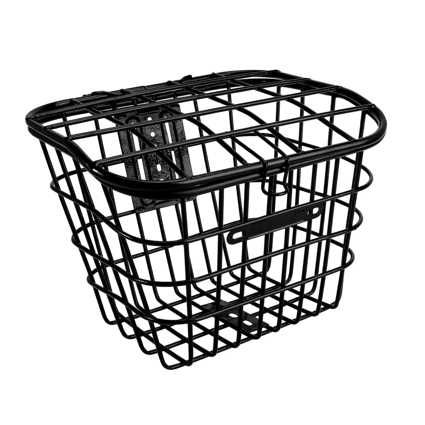 INOOMP Metal Bicycle Basket - 27x33x25cm, Stainless Steel - Front Handlebar Bike Container