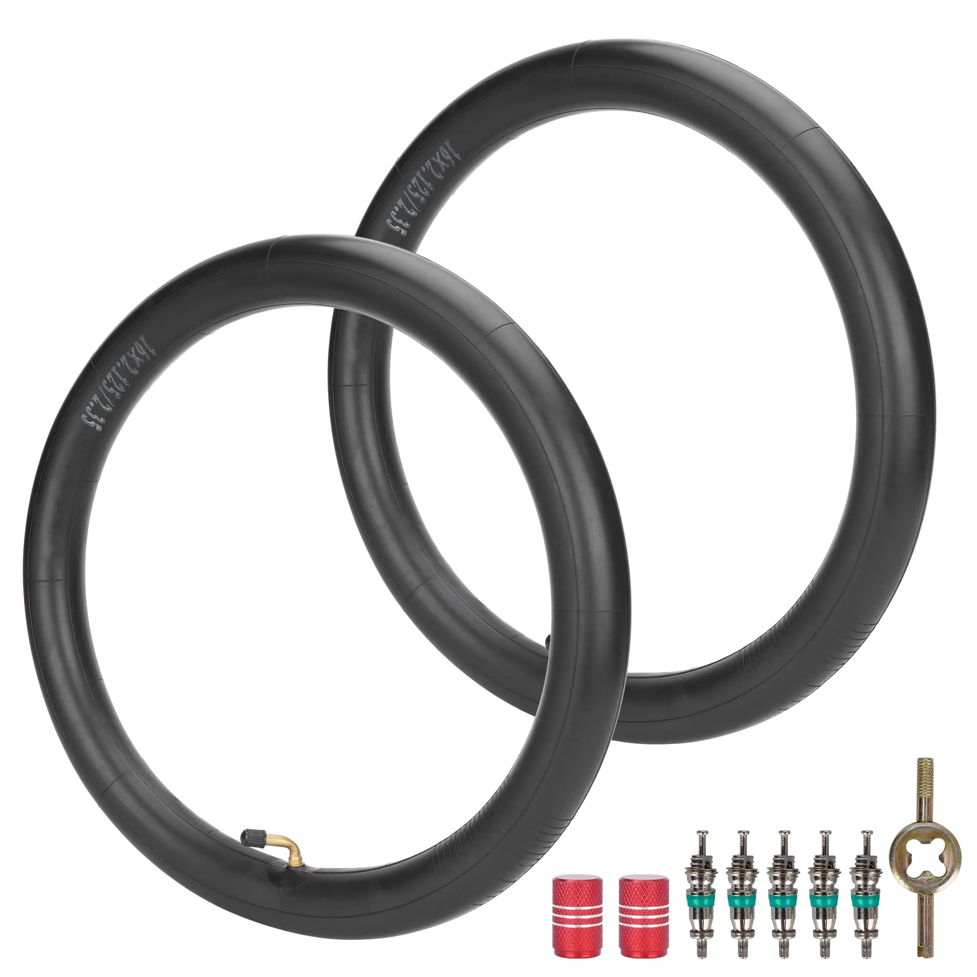 JIAYAN 16 x 2.125/2.35 Replacement Inner Tube with TR87 Angled Valve Stem for Graco Jogging Strollers