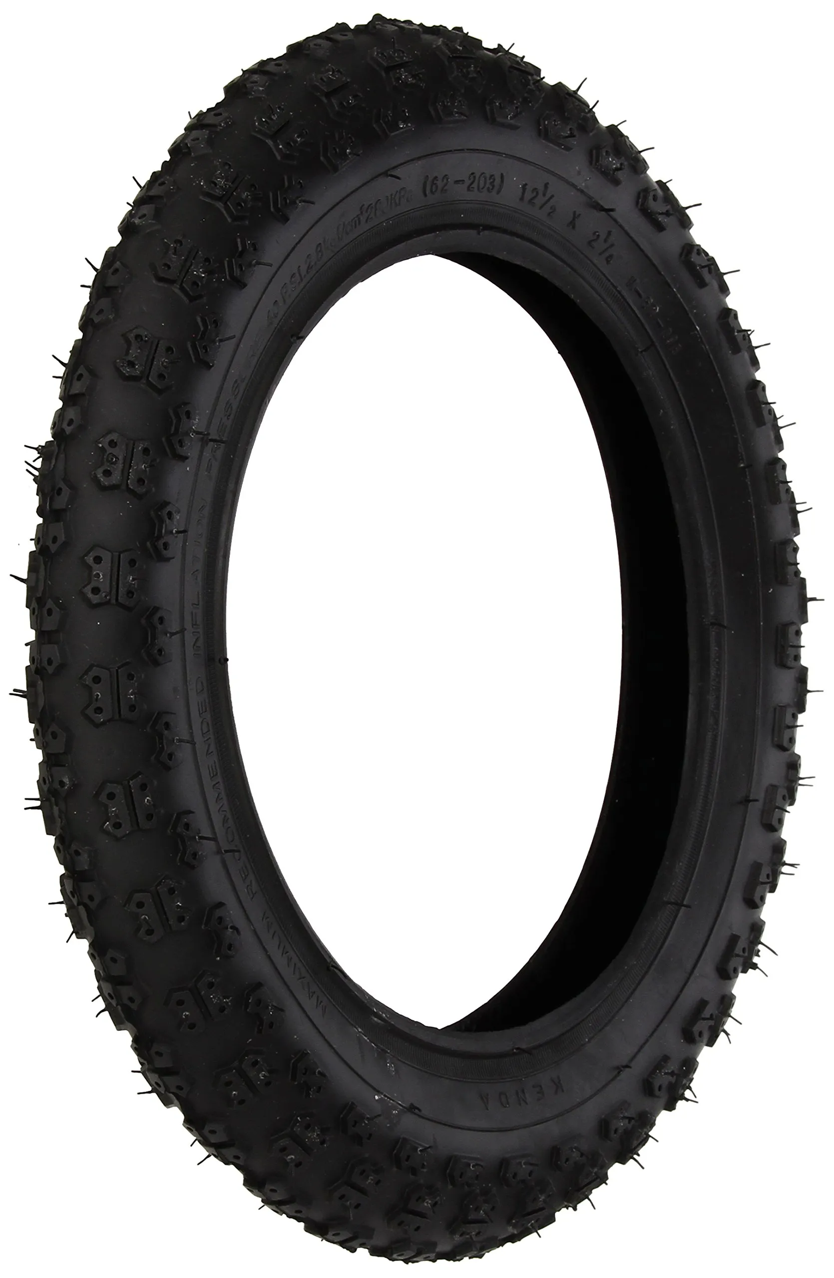Kenda Comp III Style Wire Bead Bicycle Tire 12-1/2' x 2-1/4' Black - Ideal for Kids' Bikes