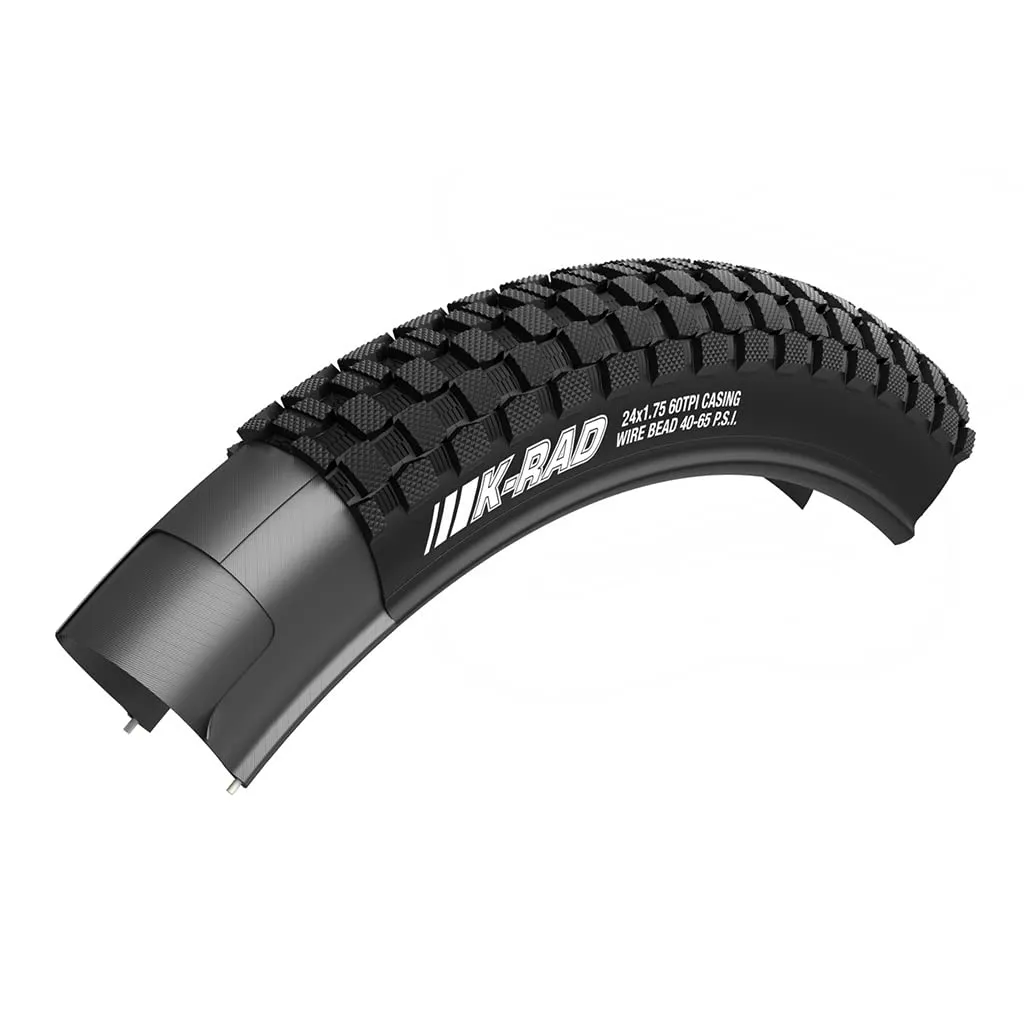 Kenda K-Rad Tire 16 x 2.125 Clincher Wire Black - Durable Performance for All BMX Riders