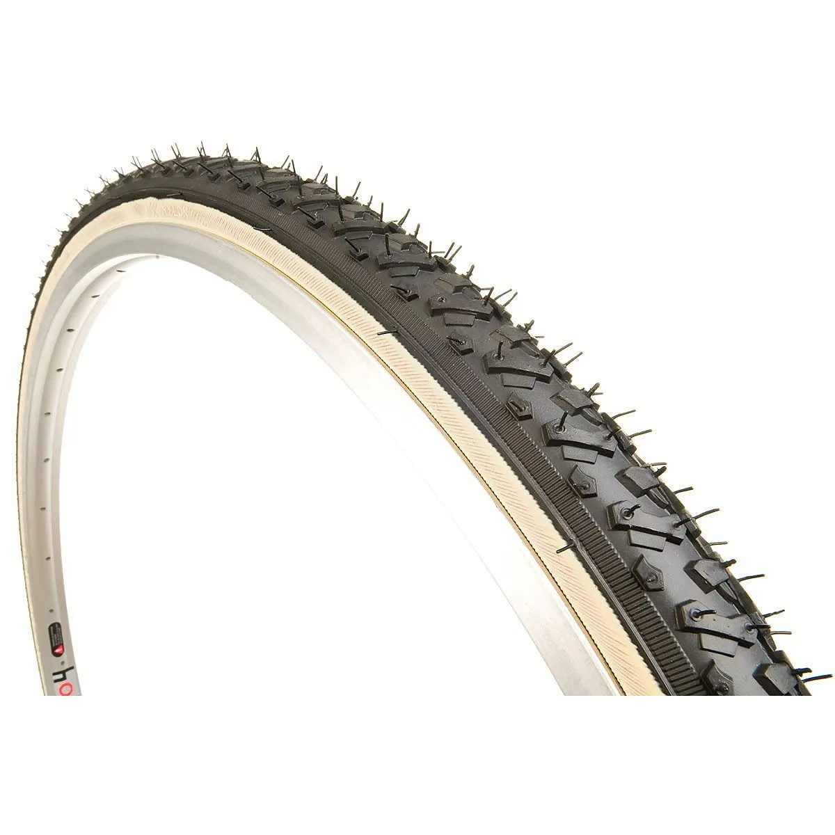 Kenda K161 Knobby Wire Bead Bicycle Tire, Gumwall, 27' x 1-3/8' for Street & Off-Road Use