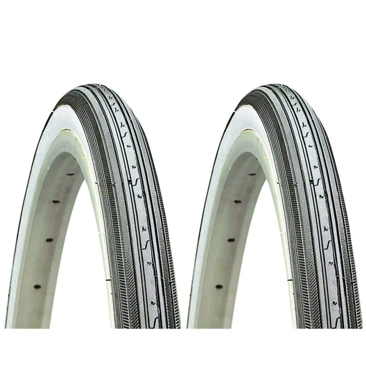Kenda K34 27x1-1/4' White Wall Road Bike Tires - Pair of 2 Wire Bead Classic Tires
