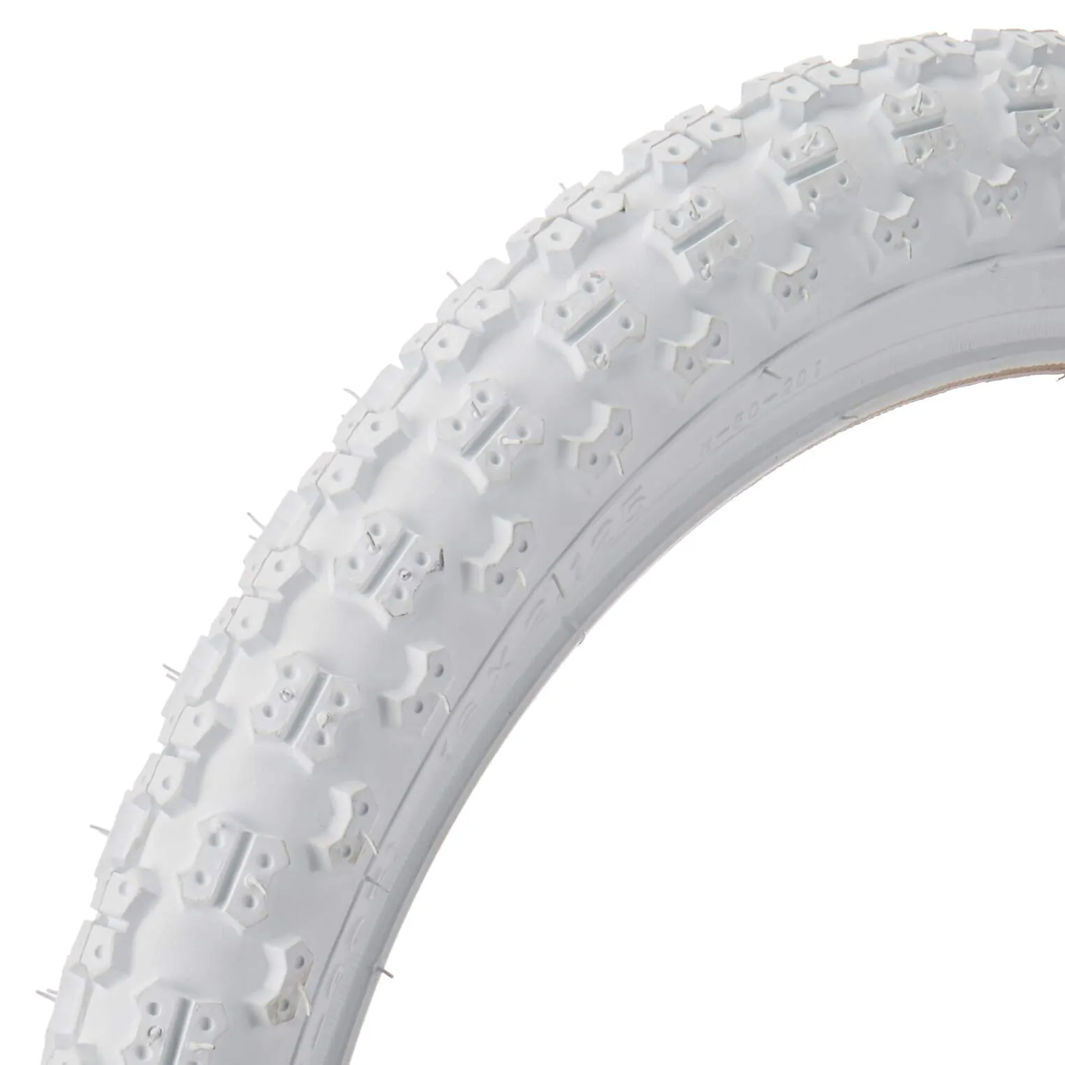 Kenda K50 Tire 16'x2.125 Clincher, White - Durable BMX Repair Tire with Short Knobbies