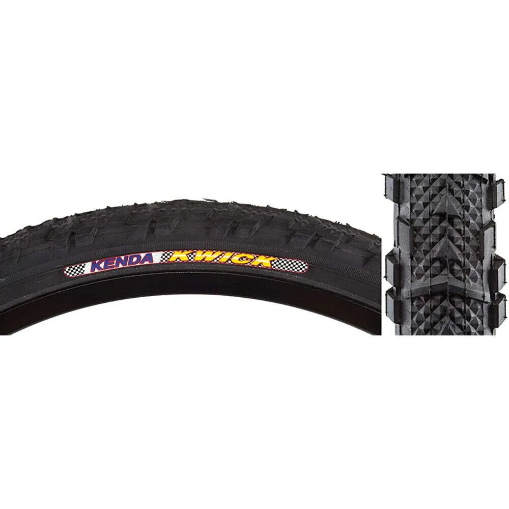 KENDA Ken Kwick 24x1.95 Black Tires - All-Purpose Hybrid Tire with Durable Tread Pattern
