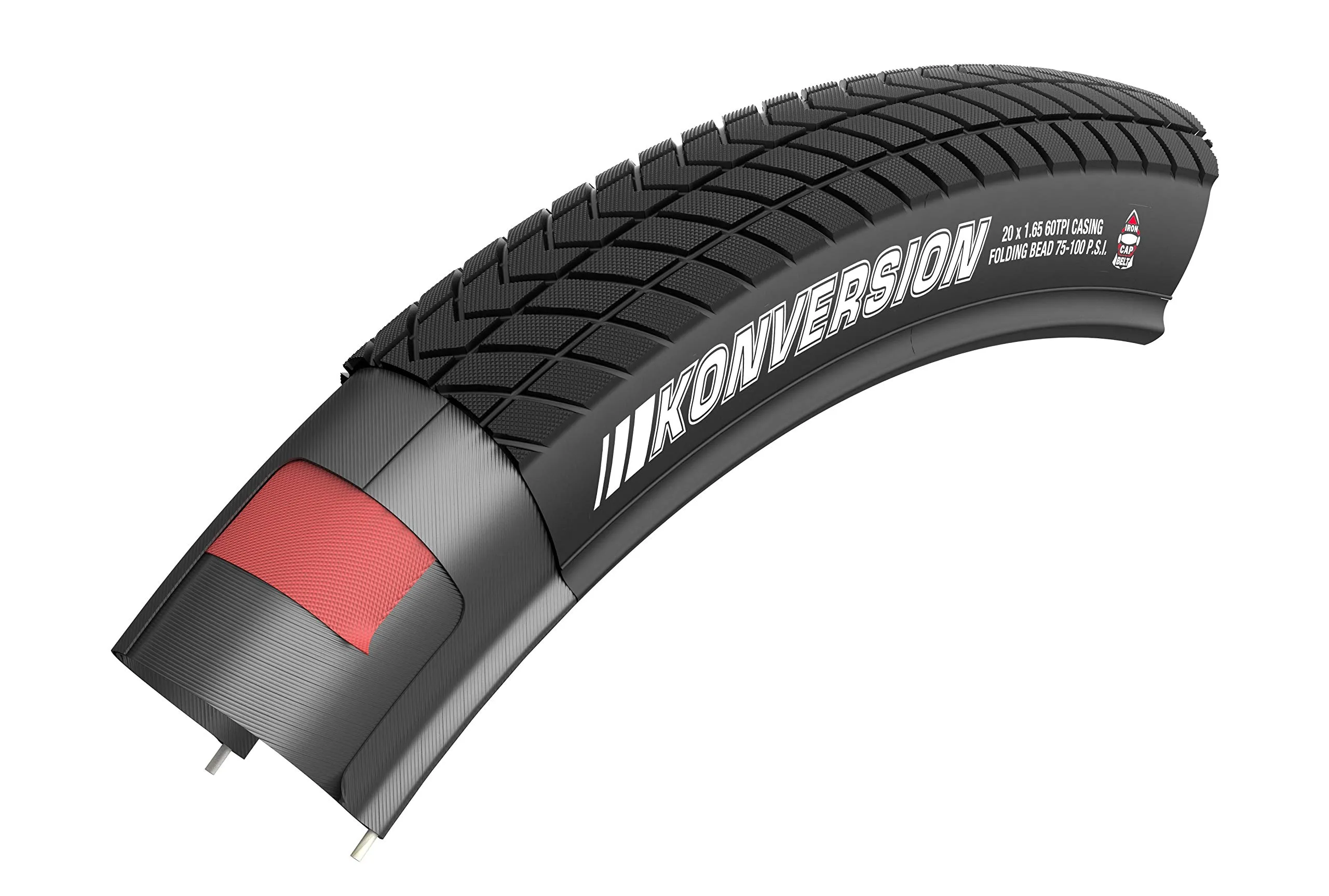 Kenda Konversion BMX K1079 DTC Folding Tire 20 X 1.50-Inch with Dual Tread Compound for Racing