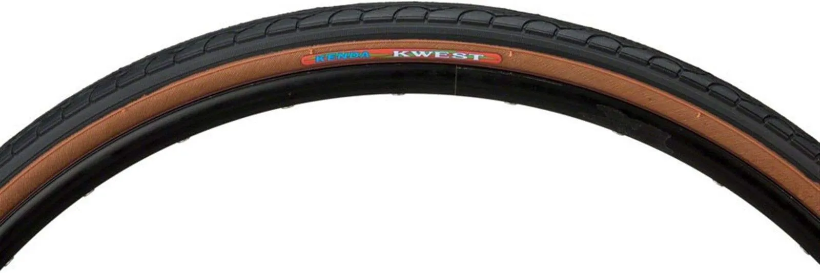 Kenda Kwest K193 Tire 26' x 1.25' Clincher - Black with Mocha Sidewall, Wire Bead, 65 PSI