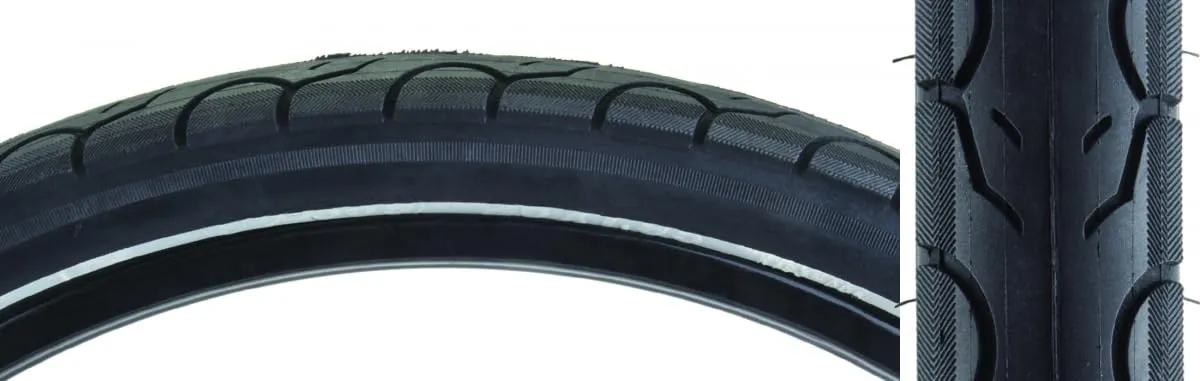 Kenda Kwest Reflective Bicycle Tire 26x1.95' Black Steel, 65psi - Ideal for Urban Commuting