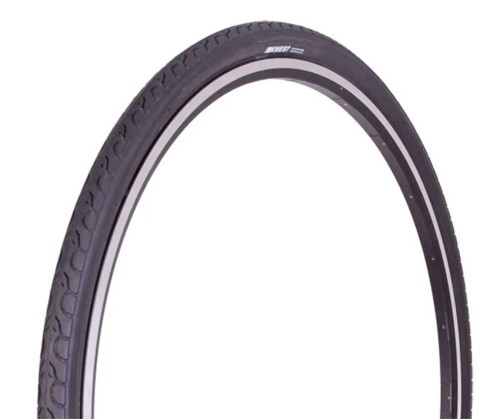 Kenda Kwest Tire 700x25C Black Clincher 30TPI - Smooth Rolling Tread for Street Use