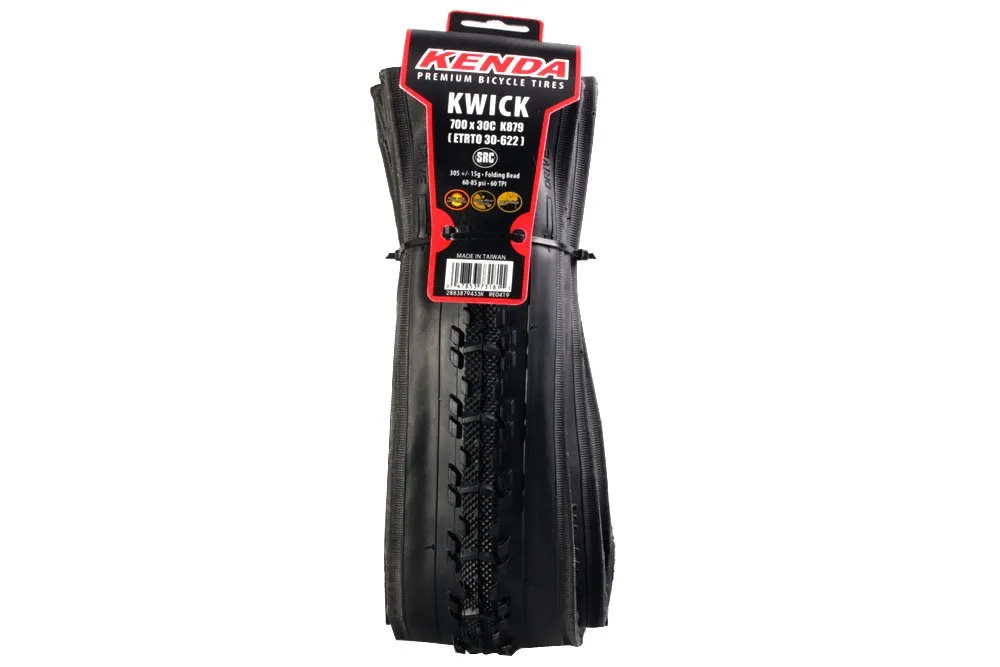 Kenda Kwick 700x30c Black/Mocha Tire - Durable Rubber Compound with Wire Bead for Smooth Rides