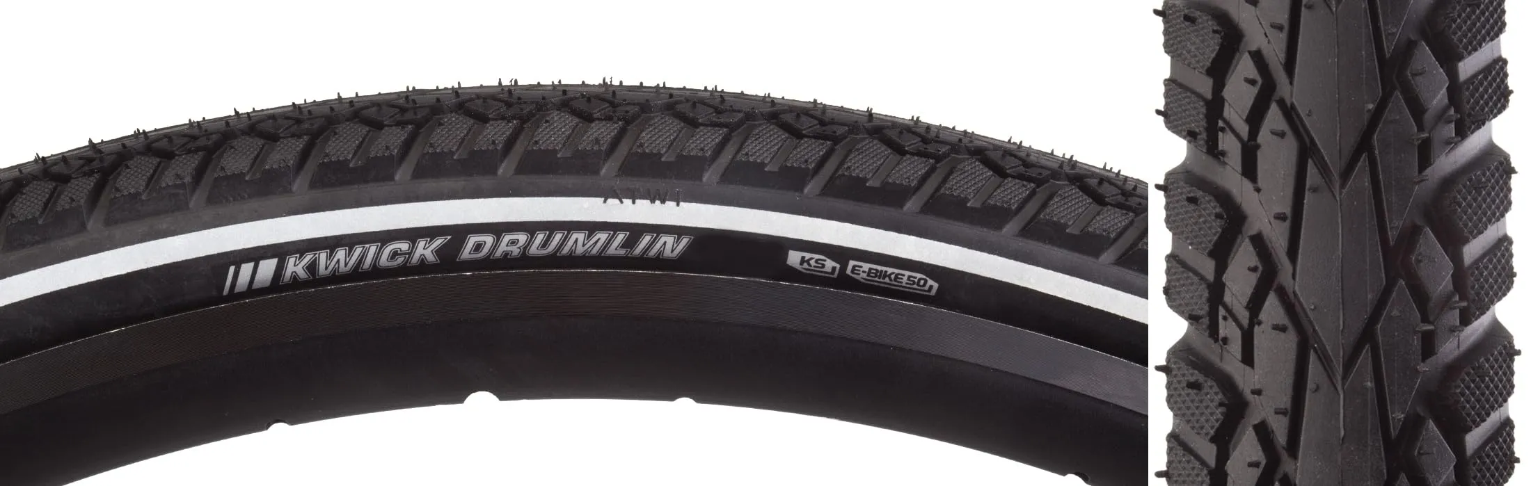 Kenda Kwick Drumlin Tire 700 x 35 SRC KS 60tpi Wire Bead with Reflective Tape for Safety