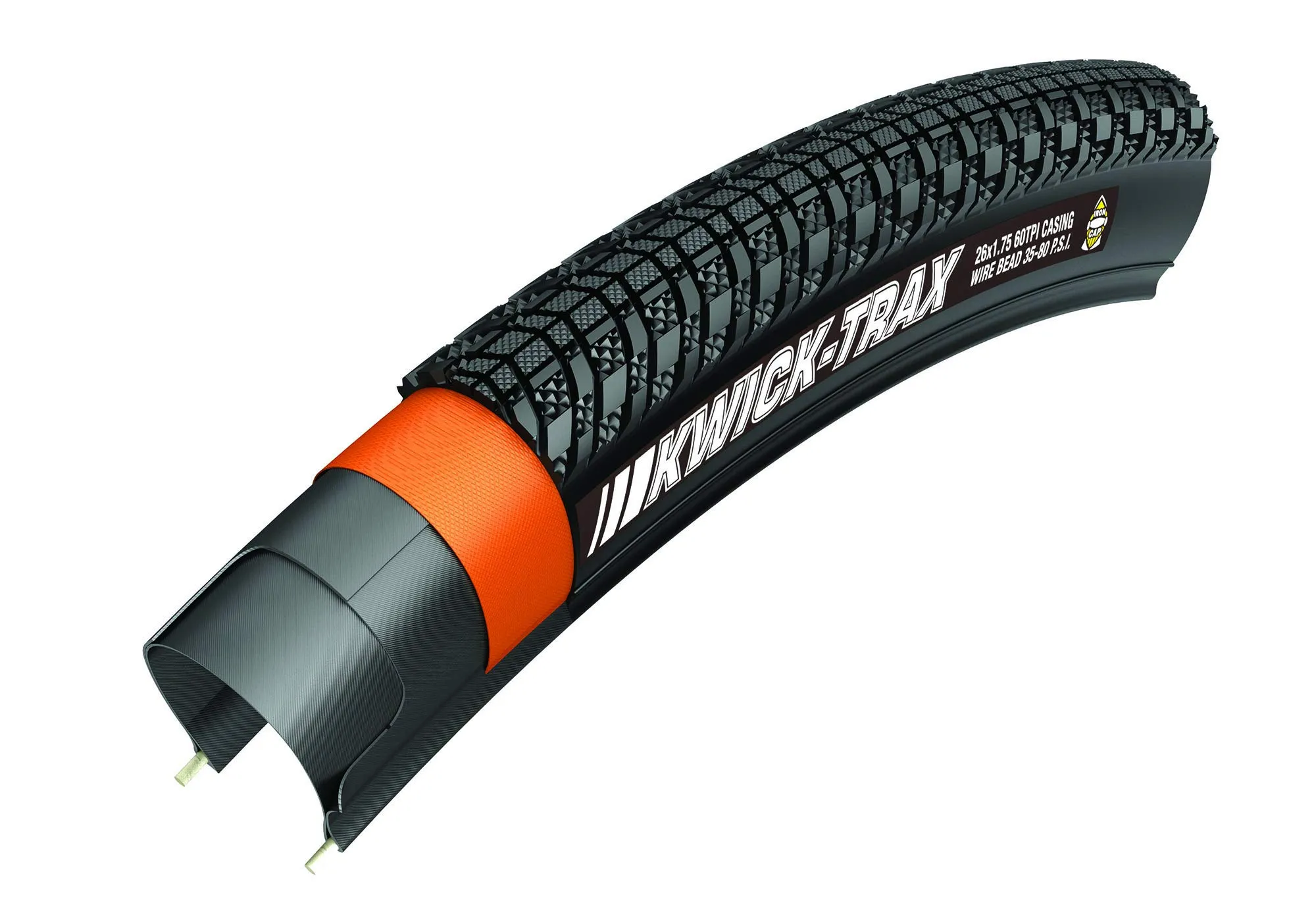 Kenda Kwick Trax Tire 700X28C with Reflective Sidewalls & Iron Cap Flat Protection for Commuting