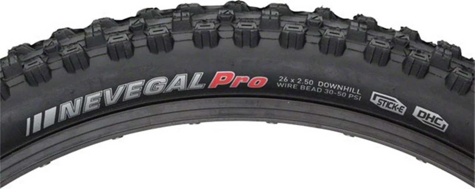 Kenda Nevegal DH Tire 26' x 2.5' Stick-E Rubber, Steel Bead, Black - Ultimate Traction & Durability