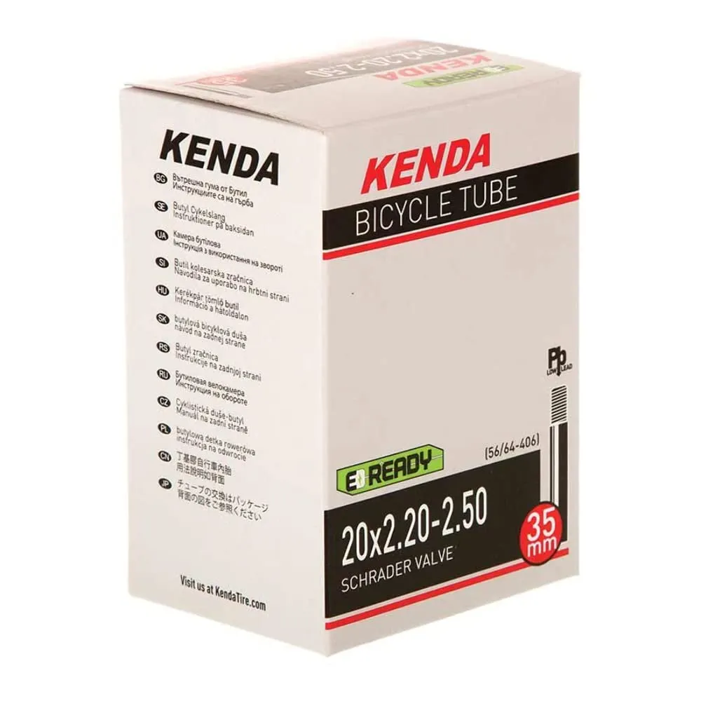 Kenda Schrader Tube 35mm for 20' Bikes, 2.20-2.50 Width - Reliable Performance & Durability