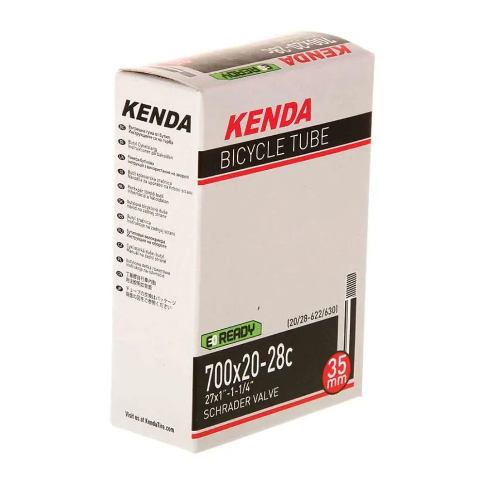 Kenda Schrader Tube 35mm Length for 700C Bikes, Fits 20-28C Tires, Durable Standard Thickness