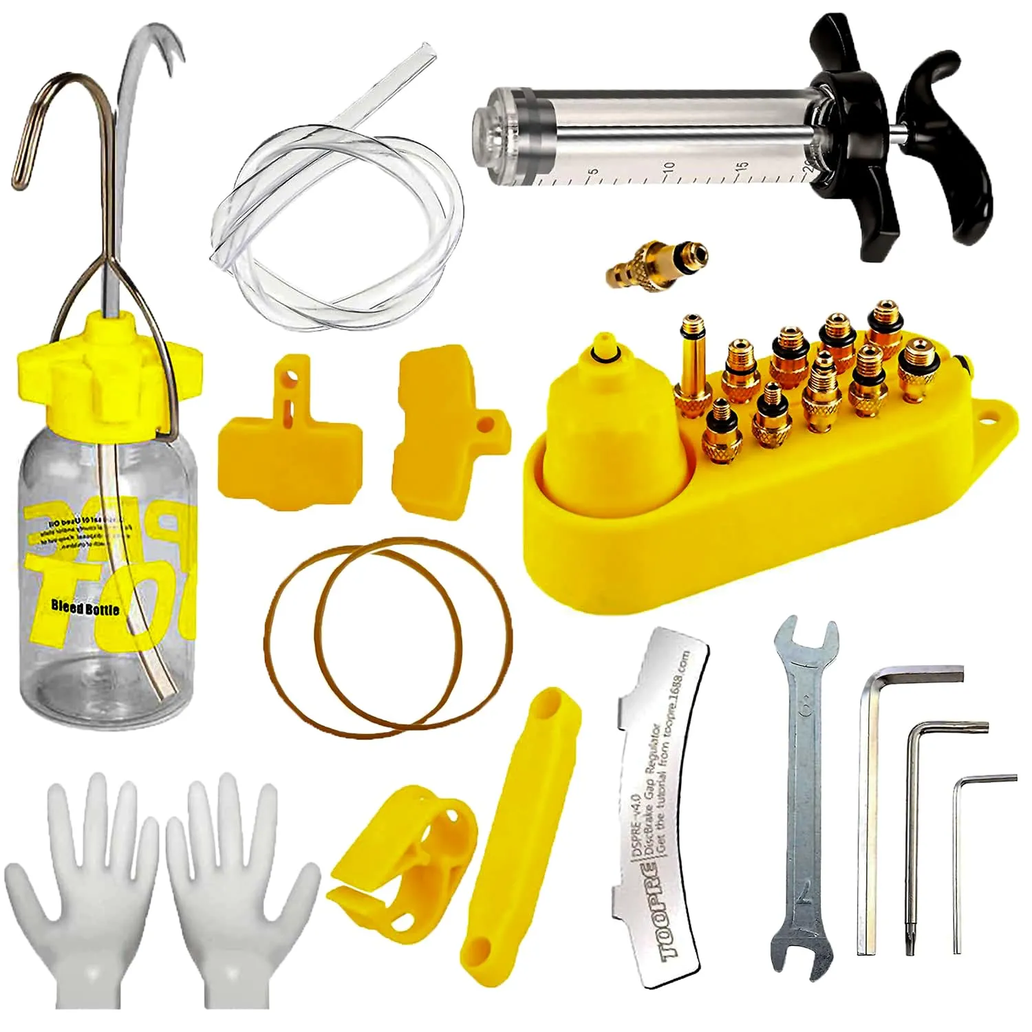 KEWAYO Hydraulic Bike Brake Oil Kit - Universal Brake Repair Tools for MAGURA, TEKTRO, SRAM Systems
