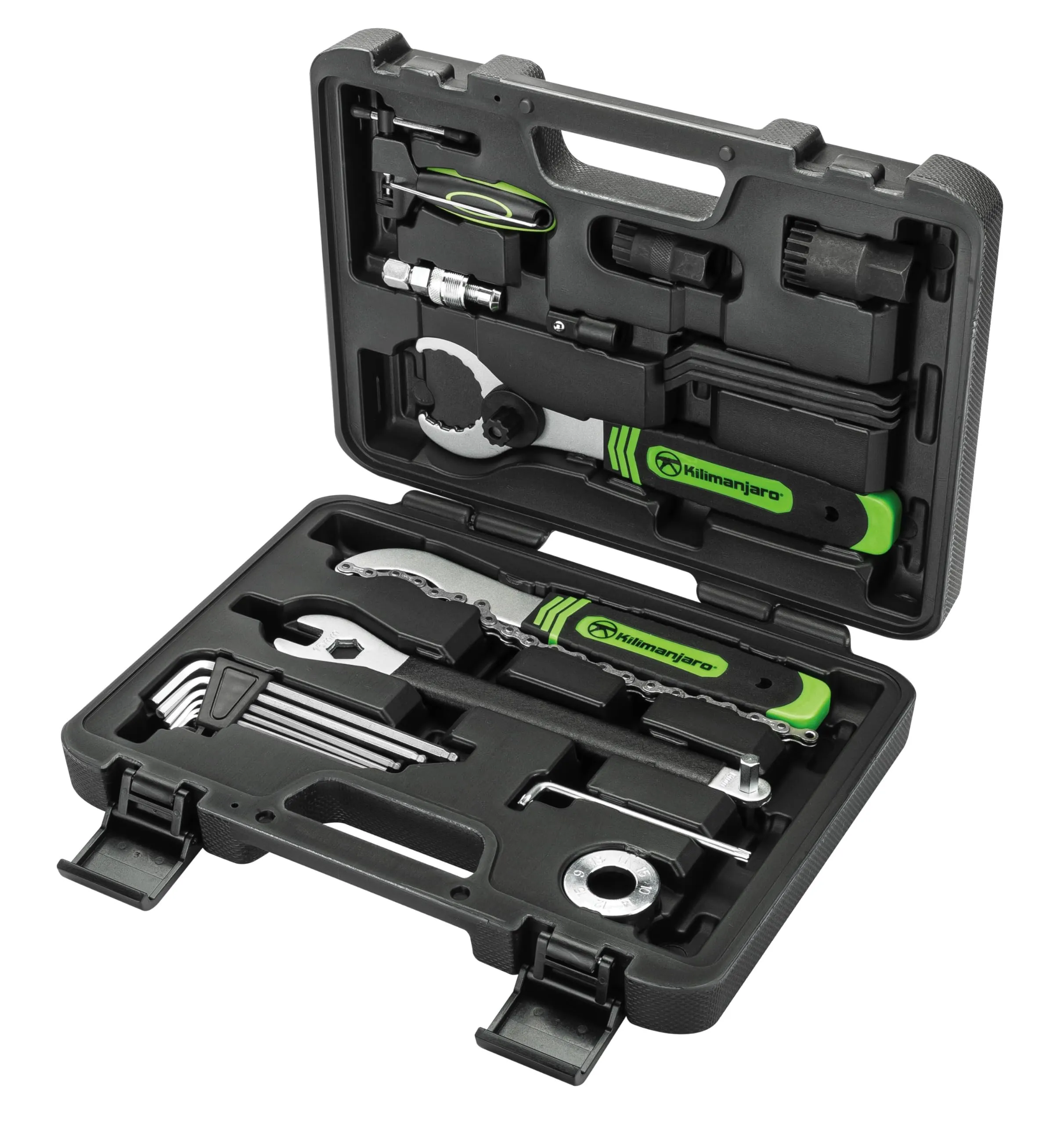 Kilimanjaro Cycle Series 21-Piece Bicycle Repair Tool Kit - Spoke Wrench, Tire Levers, Hex Keys, and More