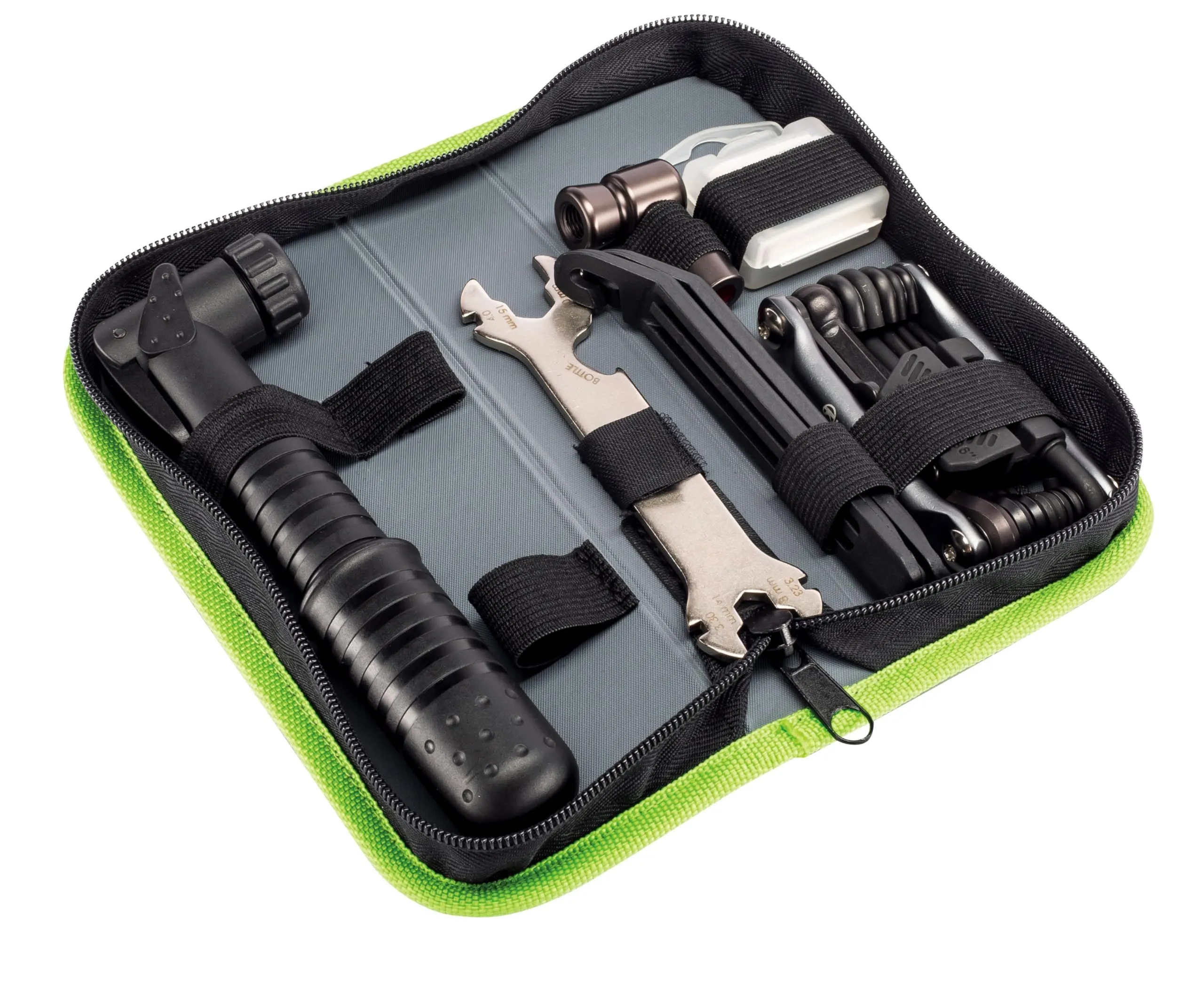 Kilimanjaro Cycle Series 40 Piece Bicycle Tool Kit - Tire Levers, Wrenches, Compact Zip Pouch, Black