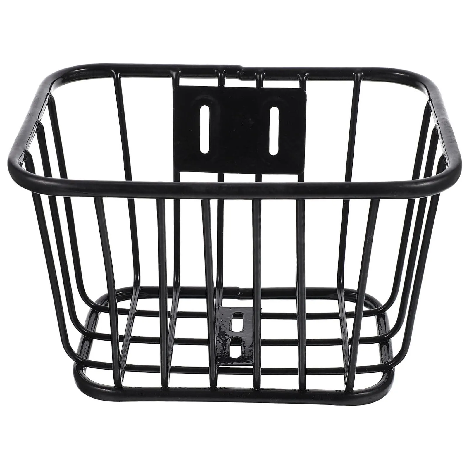 Kisangel Black Metal Bike Basket for Children's Bicycles, 25x18x15cm, Durable & Stylish