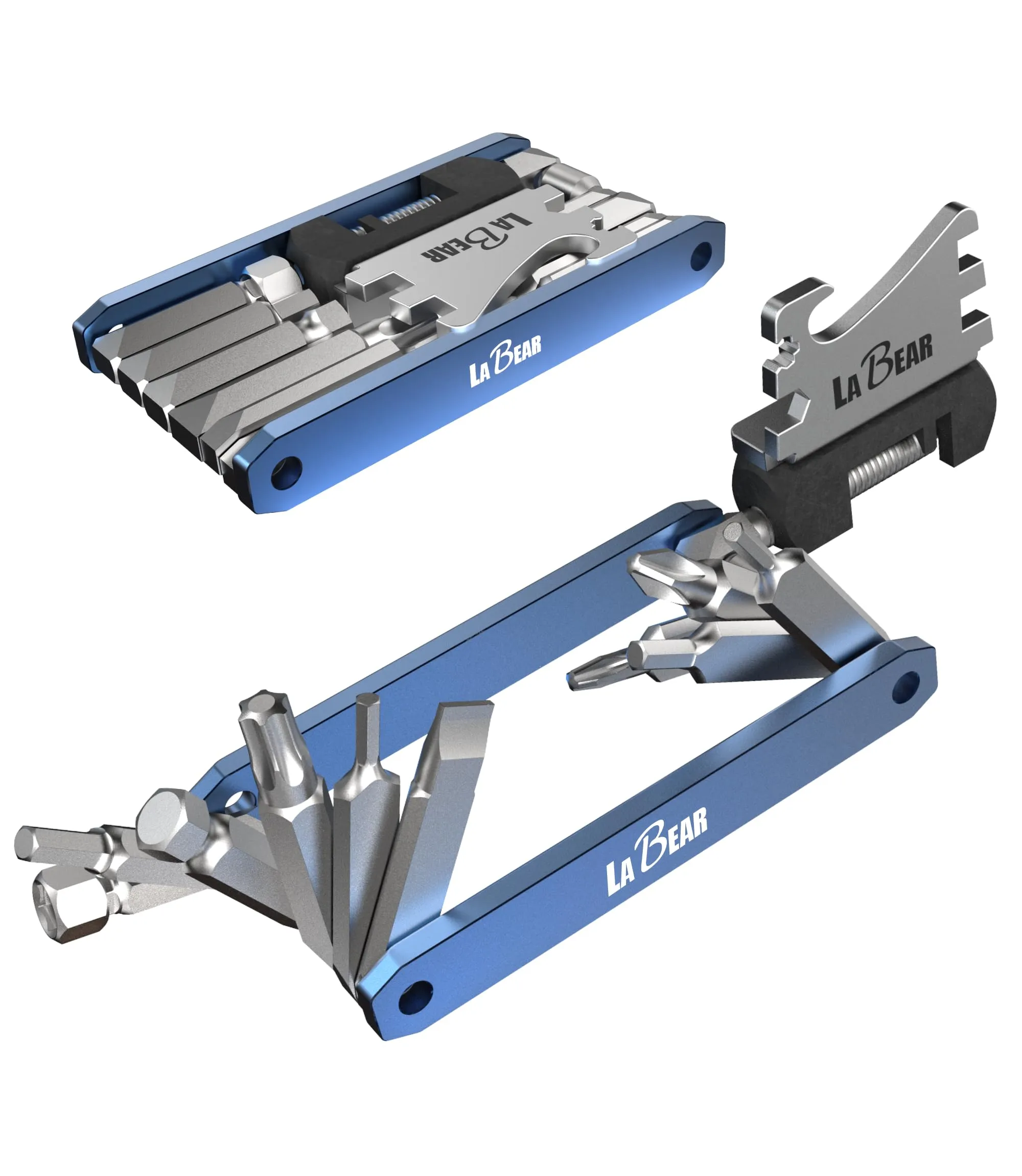 LABEAR 17-in-1 Bike Multi-Tool, Compact and Lightweight EDC Repair Kit for Road & Mountain Bikes