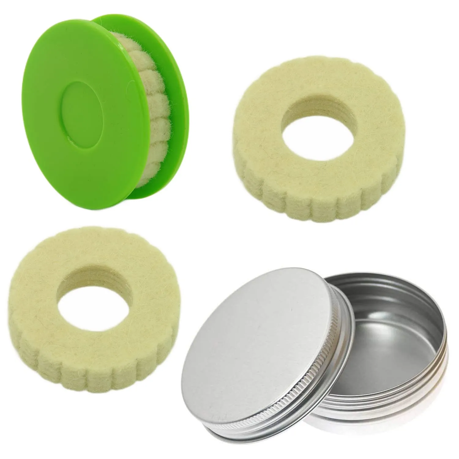 lasenersm Bike Chain Oiler Lubricator with 2 Replacement Wool Felts for Mountain & Road Bikes